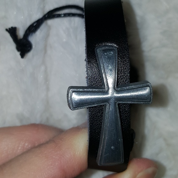 🚻unisex NWOT Christian Bracelet Cross - Picture 1 of 2